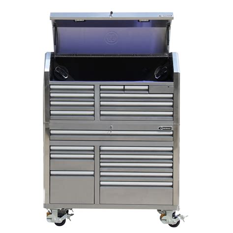 kobalt 68.7-in x 53-in 18-drawer ball-bearing stainless steel tool cabinet|kobalt stainless steel tool box.